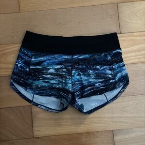 Lululemon Athletica Black and Blue Athletic Shorts